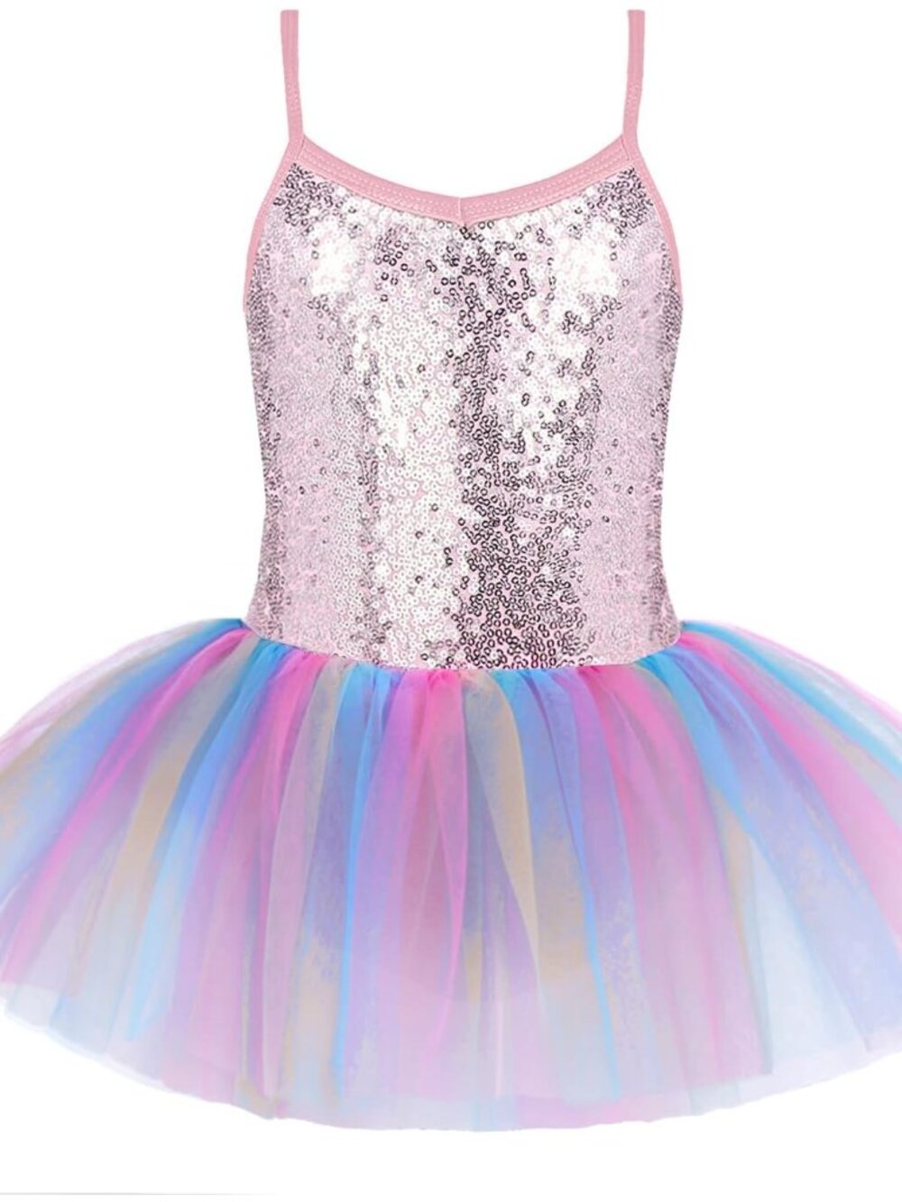 Little Girls Sequin Leotard Sparkly Strap Ballet Leotards Tutu